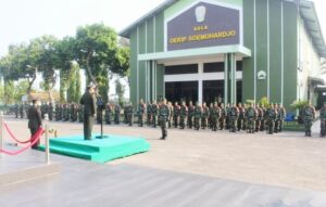 Jajaran Kodim 0711/Pemalang menggelar Upacara Hari Sumpah Pemuda Ke-69.
