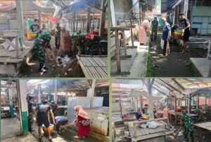 Kebersihan Pasar: Karya Bakti Danramil 13/ Pulosari Membangun Kesadaran Lingkungan