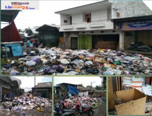 Tumpukan Sampah Menutupi Toko, Pedagang Pasar Moga Merugi