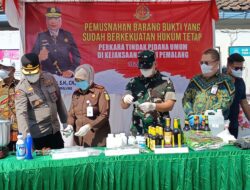 Wujud Sinergitas Aparat, Kejari Pemalang Musnahkan Ribuan Barang Bukti Pidana