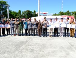 Kawal Pilkades Damai, Bupati Pemalang Kukuhkan DPPI dan Siagakan Satlinmas