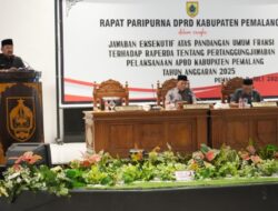 Jawab Pandangan Fraksi DPRD, Bupati Pemalang Urus Tuntas Formulasi SiLPA Rp143,6 Miliar untuk Sektor Prioritas
