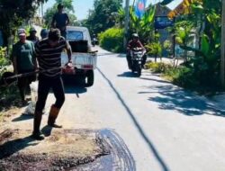Guna Kenyamanan Pengguna Jalan, UPJI VIII Tambal Lubang di Ruas Ambowetan–Tumbal