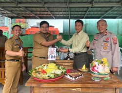 Tingkatkan Sinergitas, Camat Pulosari Pimpin Rombongan Serbu Koramil di HUT TNI