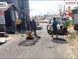 Respons Cepat Laporan Warga, DPUTR Pemalang Tambal Jalan Rusak di Warungpring